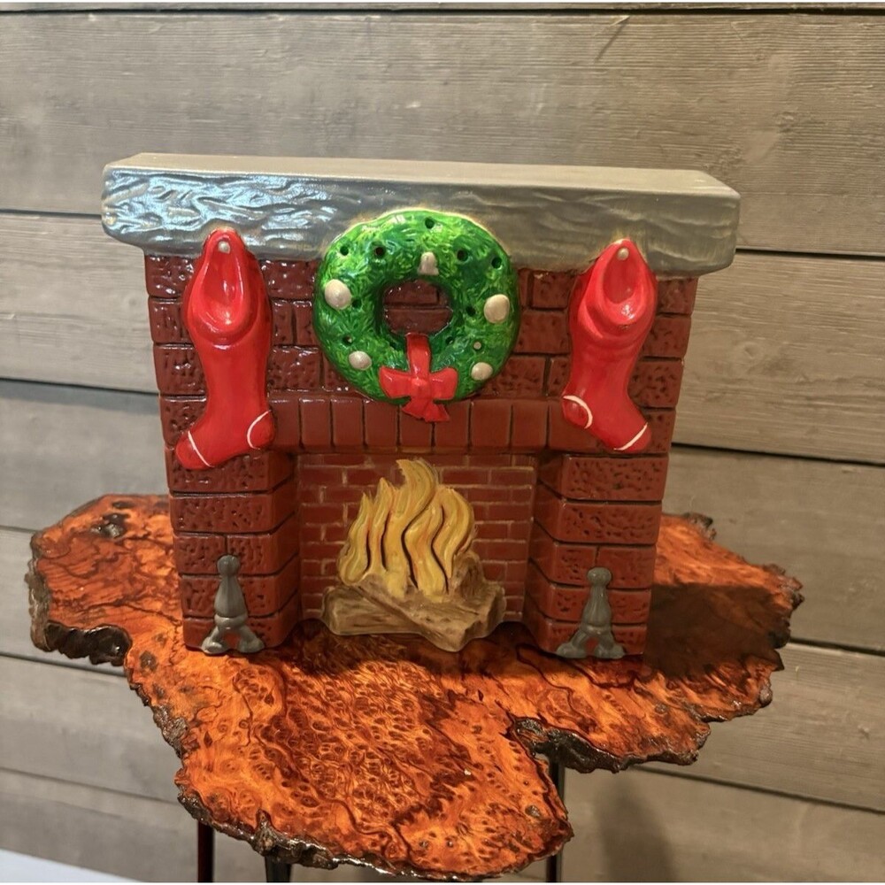 Vintage Holland Mold Christmas Fireplace No Lights